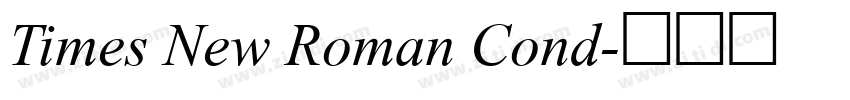 Times New Roman Cond字体转换